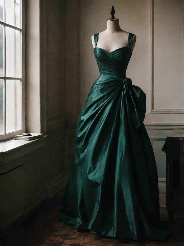 Emerald couture gown